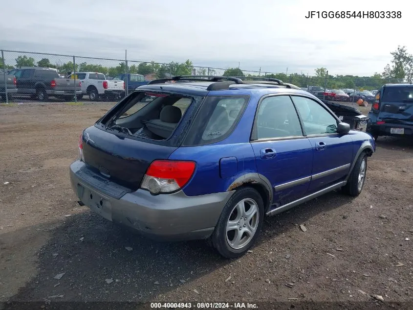 2004 Subaru Impreza Outback Sport VIN: JF1GG68544H803338 Lot: 40004943