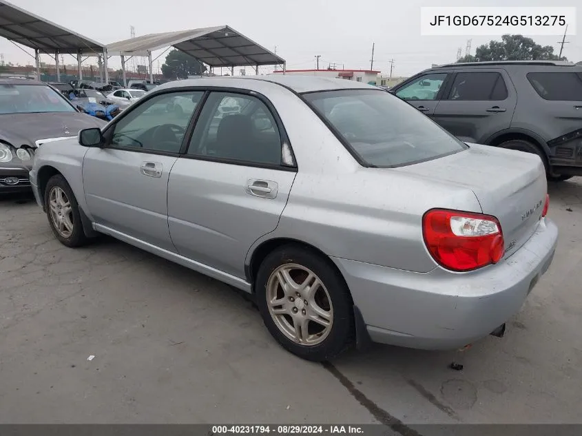 JF1GD67524G513275 2004 Subaru Impreza 2.5Rs