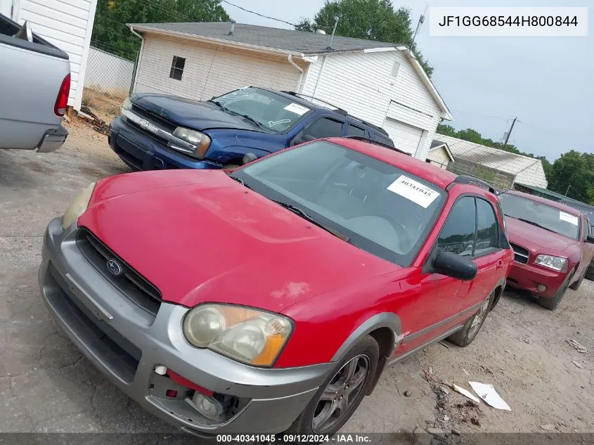 2004 Subaru Impreza Outback Sport VIN: JF1GG68544H800844 Lot: 40341045