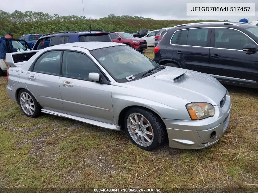 2004 Subaru Impreza Wrx Sti VIN: JF1GD70664L517457 Lot: 40493041