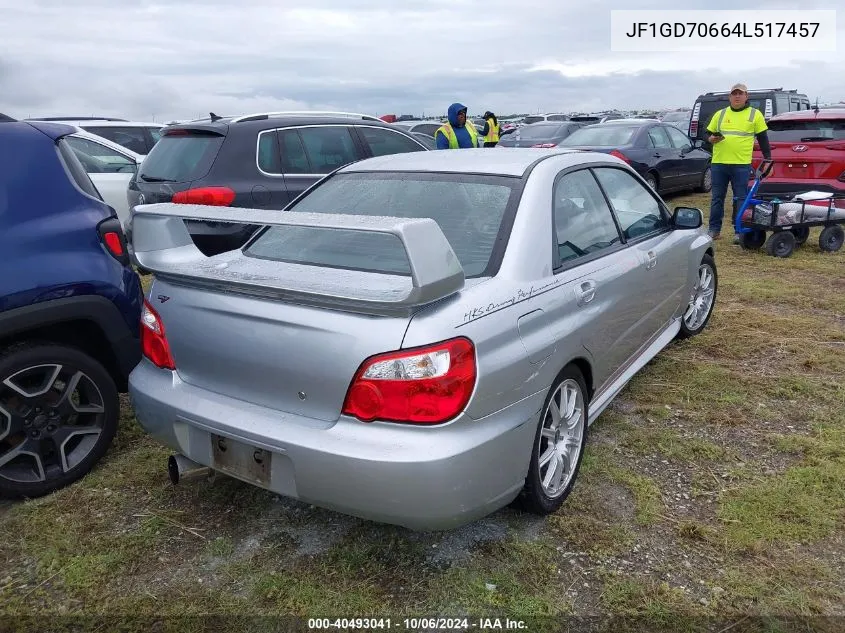 2004 Subaru Impreza Wrx Sti VIN: JF1GD70664L517457 Lot: 40493041