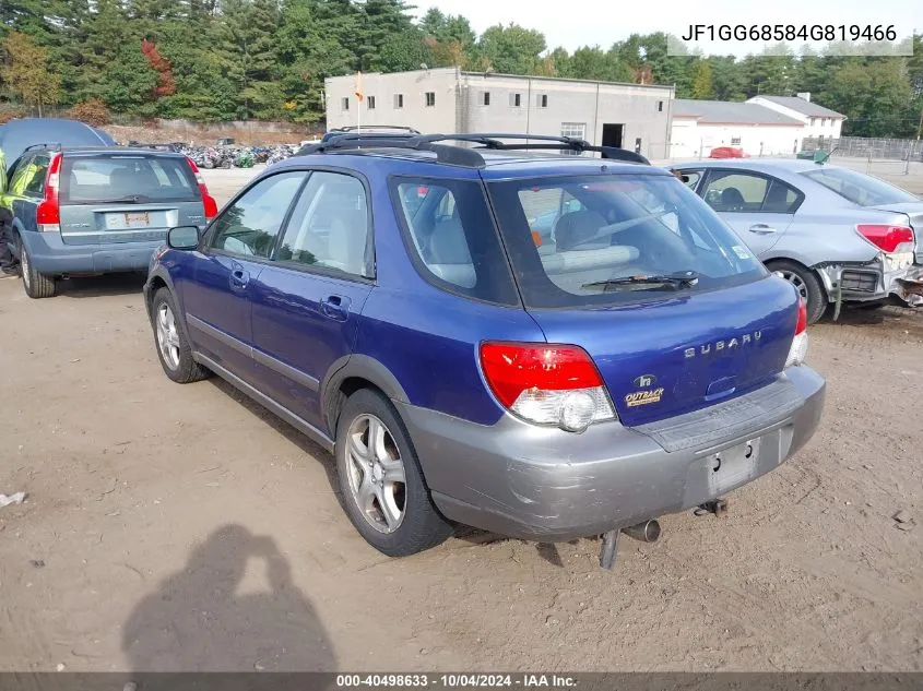 2004 Subaru Impreza Outback Sport VIN: JF1GG68584G819466 Lot: 40498633