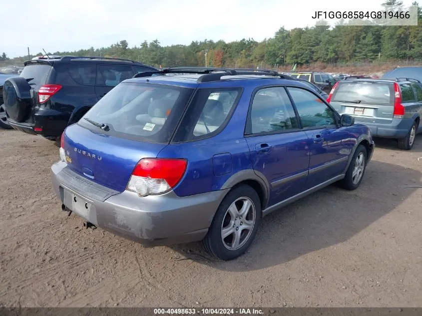 2004 Subaru Impreza Outback Sport VIN: JF1GG68584G819466 Lot: 40498633