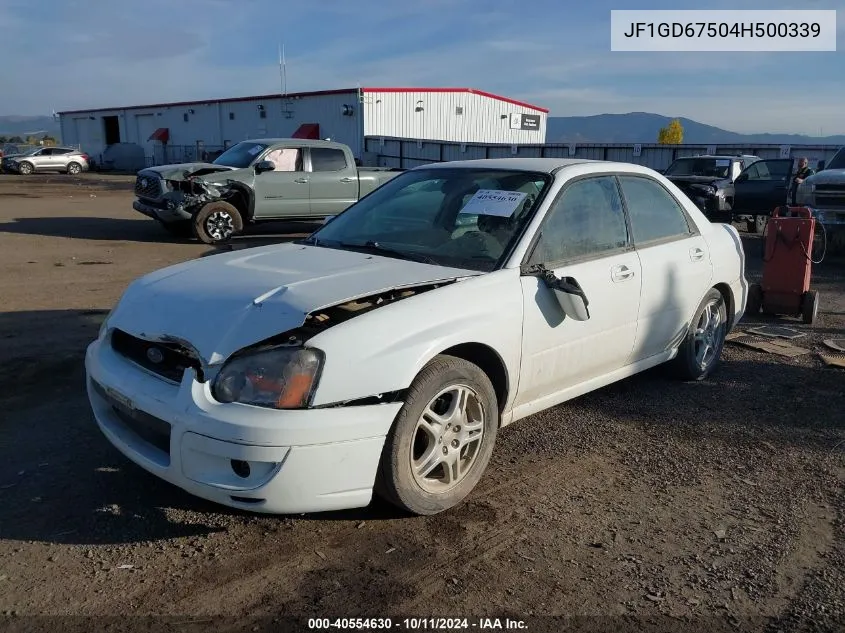 2004 Subaru Impreza 2.5Rs VIN: JF1GD67504H500339 Lot: 40554630