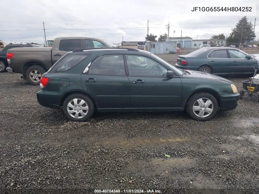 2004 Subaru Impreza 2.5Ts VIN: JF1GG65544H804252 Lot: 40754348