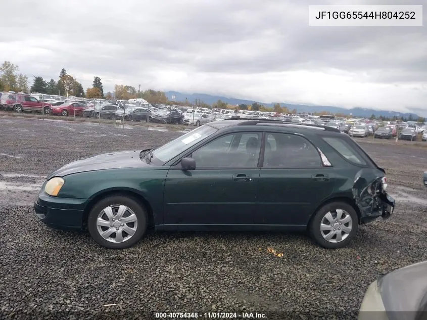 2004 Subaru Impreza 2.5Ts VIN: JF1GG65544H804252 Lot: 40754348