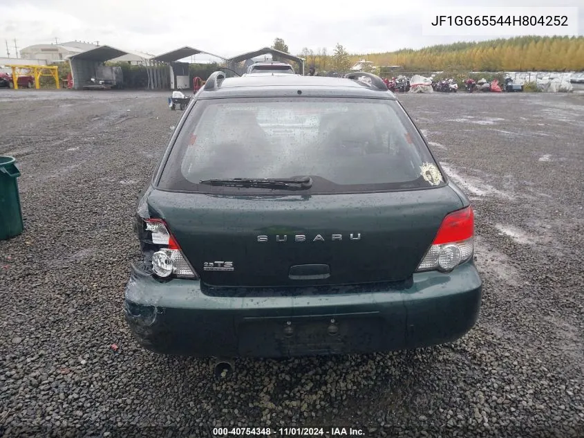 2004 Subaru Impreza 2.5Ts VIN: JF1GG65544H804252 Lot: 40754348