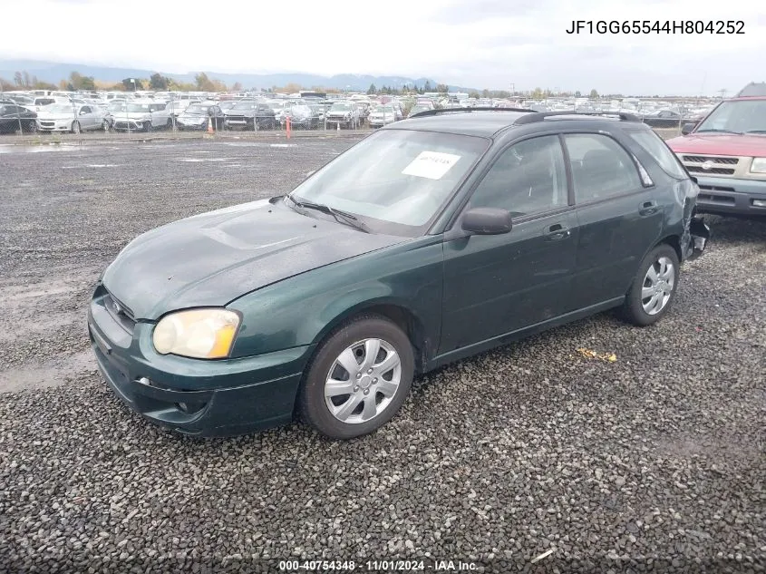 2004 Subaru Impreza 2.5Ts VIN: JF1GG65544H804252 Lot: 40754348