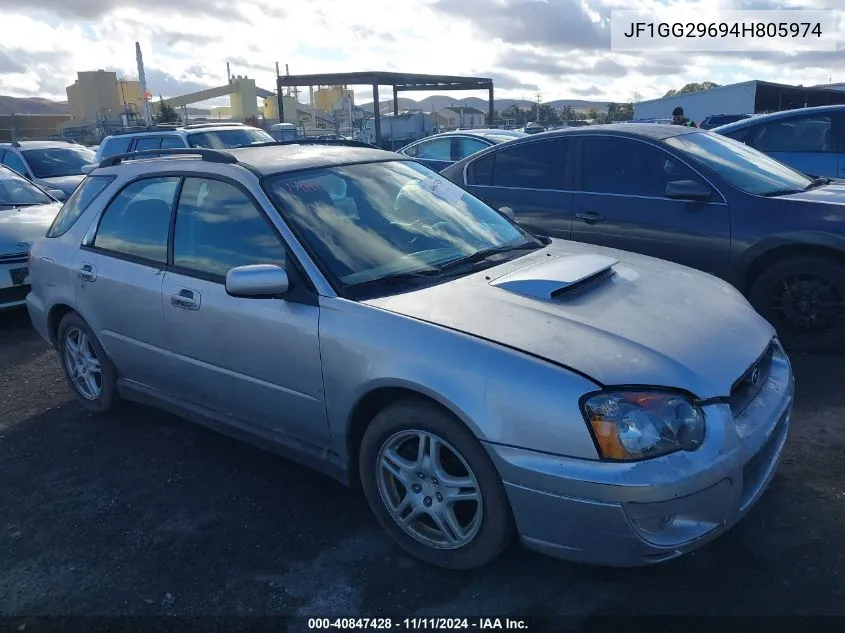 2004 Subaru Impreza Wrx VIN: JF1GG29694H805974 Lot: 40847428