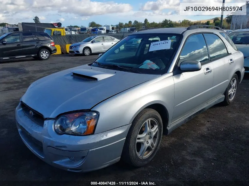 2004 Subaru Impreza Wrx VIN: JF1GG29694H805974 Lot: 40847428