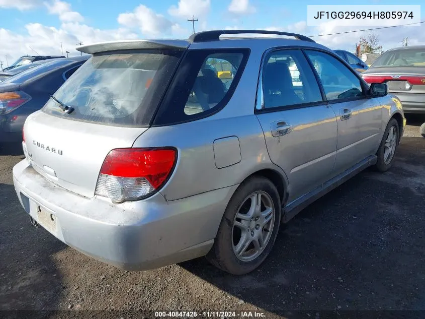 2004 Subaru Impreza Wrx VIN: JF1GG29694H805974 Lot: 40847428