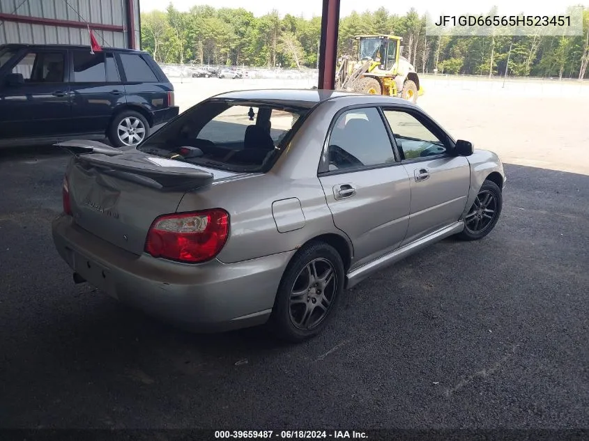 2005 Subaru Impreza 2.5Rs VIN: JF1GD66565H523451 Lot: 39659487