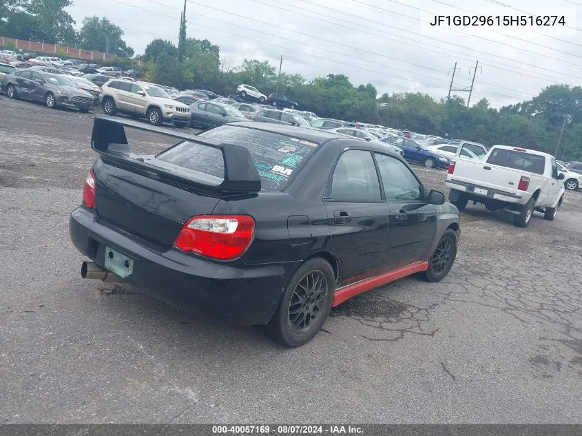 JF1GD29615H516274 2005 Subaru Impreza Wrx