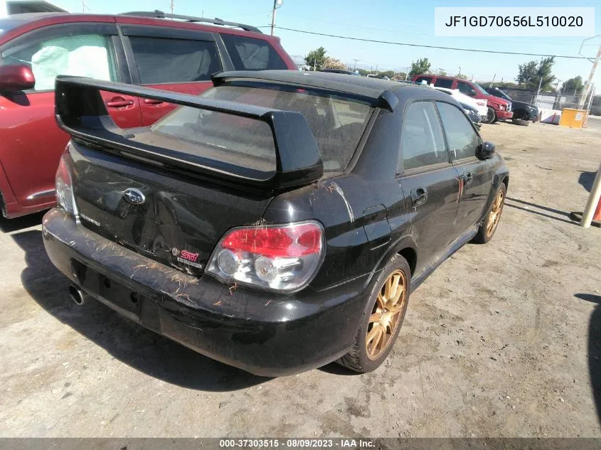 2006 Subaru Impreza Wrx Sti VIN: JF1GD70656L510020 Lot: 37303515