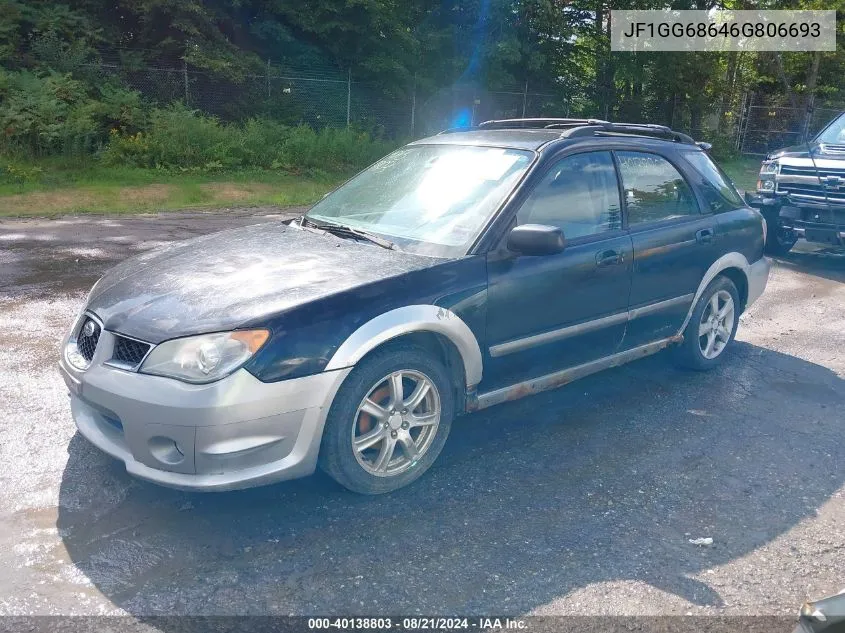 2006 Subaru Impreza Outback Sport VIN: JF1GG68646G806693 Lot: 40138803