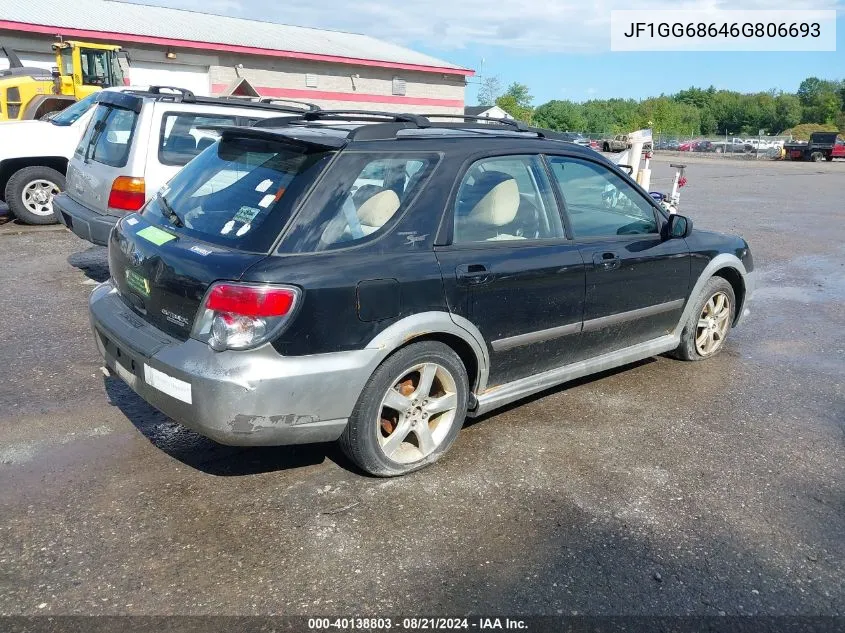 2006 Subaru Impreza Outback Sport VIN: JF1GG68646G806693 Lot: 40138803