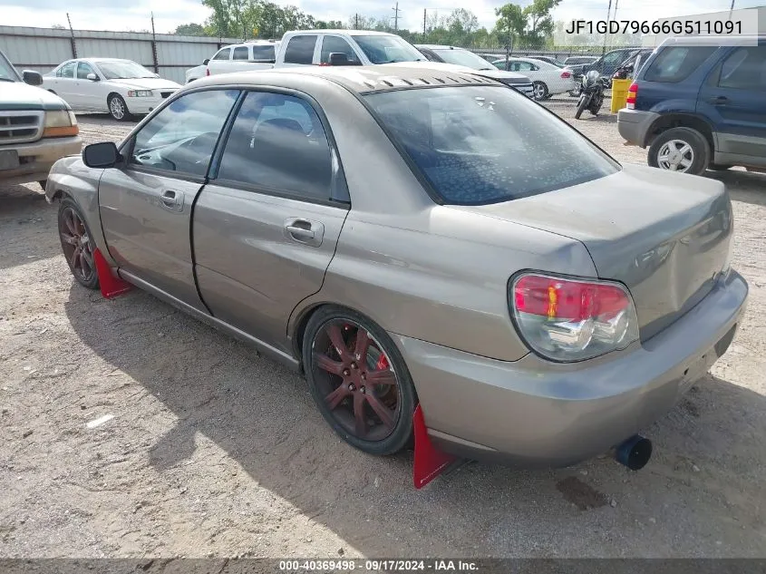 2006 Subaru Impreza Wrx Tr VIN: JF1GD79666G511091 Lot: 40369498