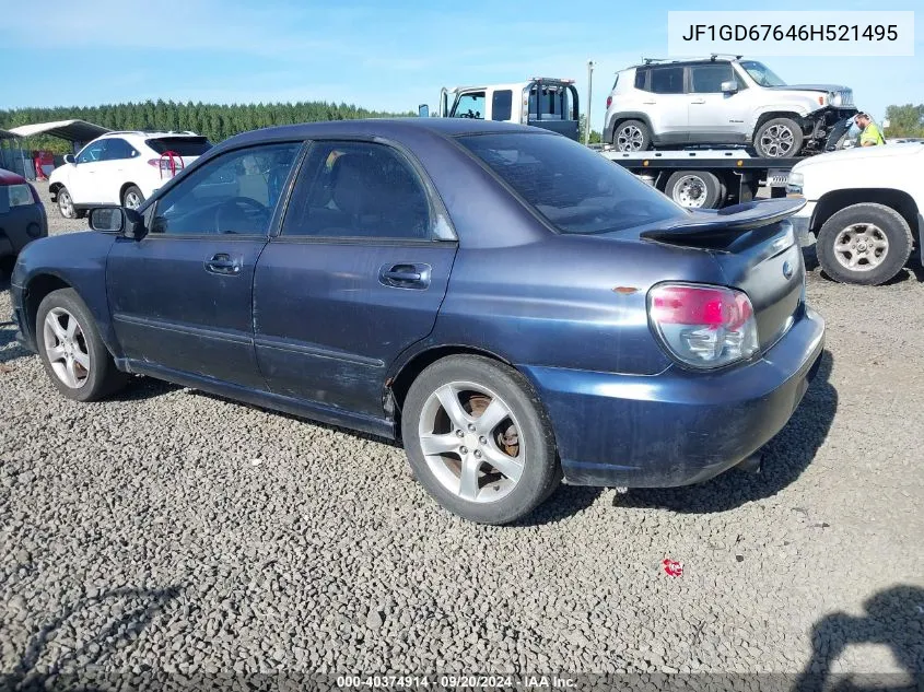 2006 Subaru Impreza 2.5I VIN: JF1GD67646H521495 Lot: 40374914