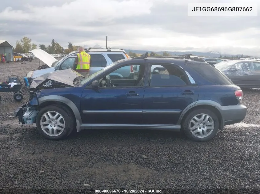 2006 Subaru Impreza Outback Sport VIN: JF1GG68696G807662 Lot: 40696676