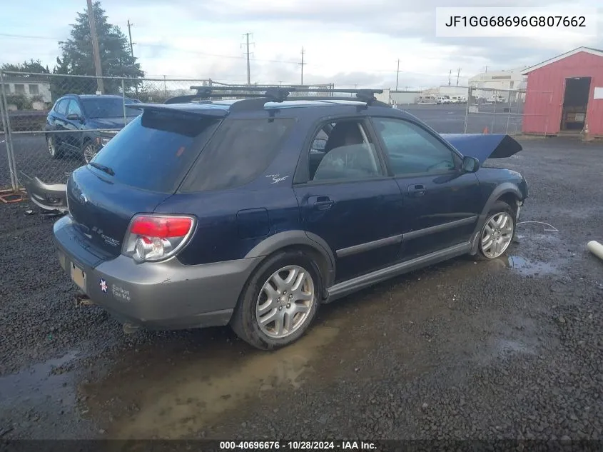 2006 Subaru Impreza Outback Sport VIN: JF1GG68696G807662 Lot: 40696676