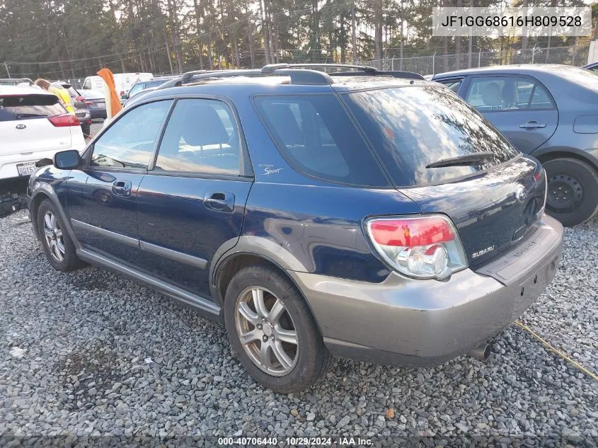 2006 Subaru Impreza Outback Sport VIN: JF1GG68616H809528 Lot: 40706440