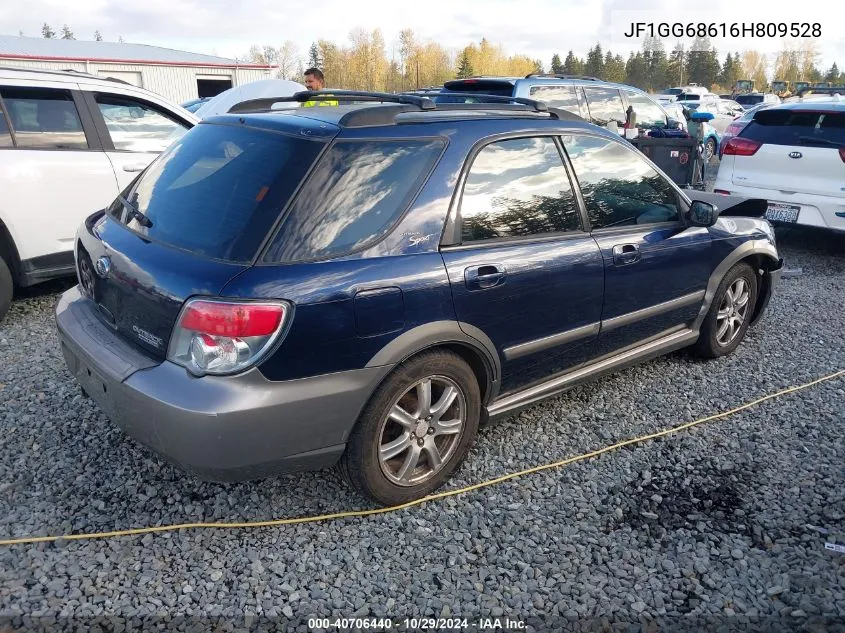 2006 Subaru Impreza Outback Sport VIN: JF1GG68616H809528 Lot: 40706440