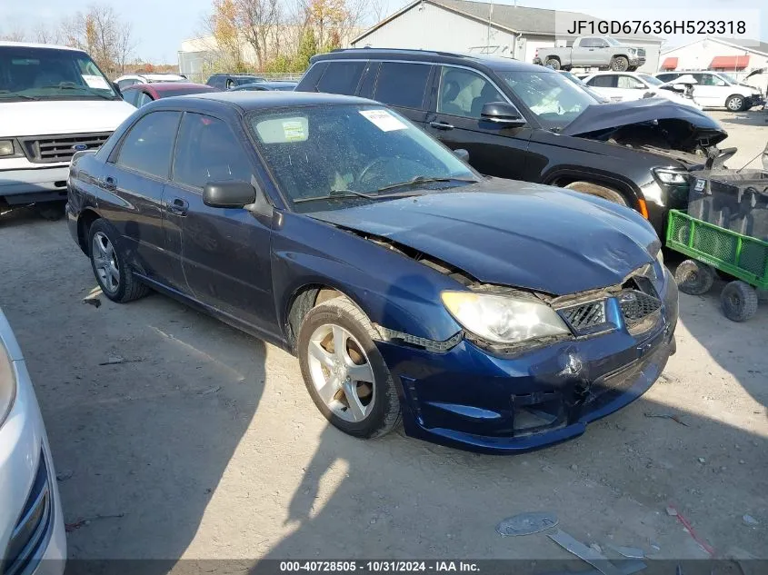 2006 Subaru Impreza 2.5I VIN: JF1GD67636H523318 Lot: 40728505