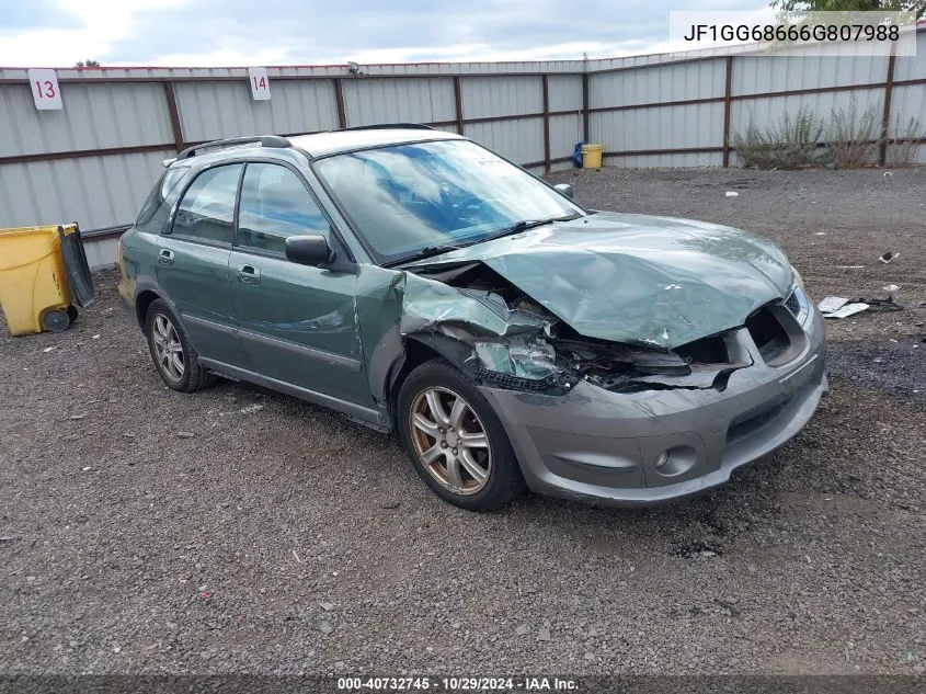 2006 Subaru Impreza Outback Sport VIN: JF1GG68666G807988 Lot: 40732745