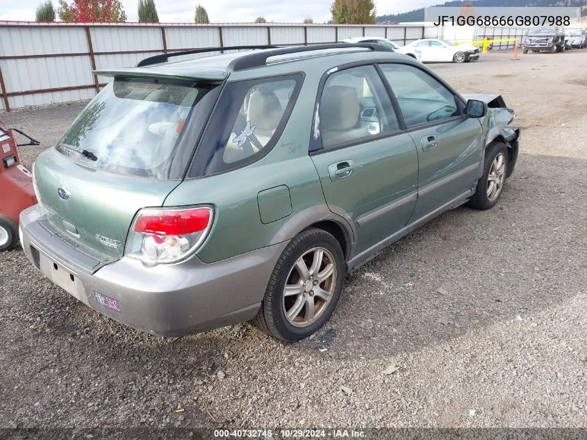 2006 Subaru Impreza Outback Sport VIN: JF1GG68666G807988 Lot: 40732745