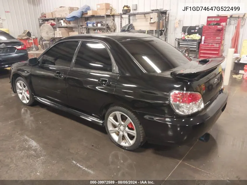 2007 Subaru Impreza Wrx Limited VIN: JF1GD74647G522499 Lot: 39972589