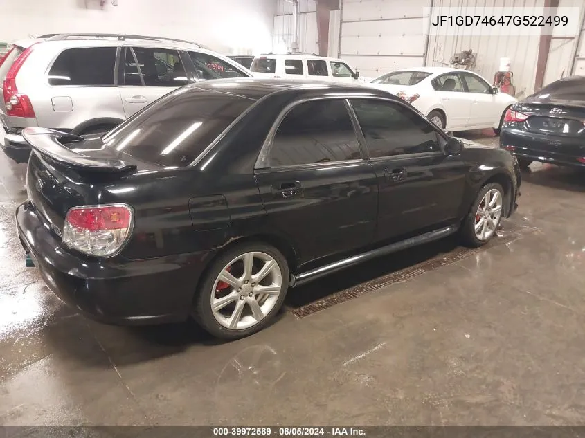 2007 Subaru Impreza Wrx Limited VIN: JF1GD74647G522499 Lot: 39972589