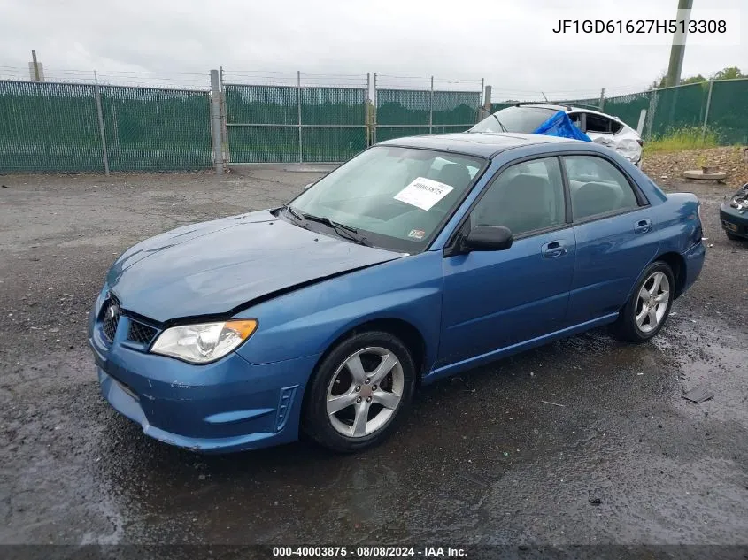 2007 Subaru Impreza 2.5I VIN: JF1GD61627H513308 Lot: 40003875