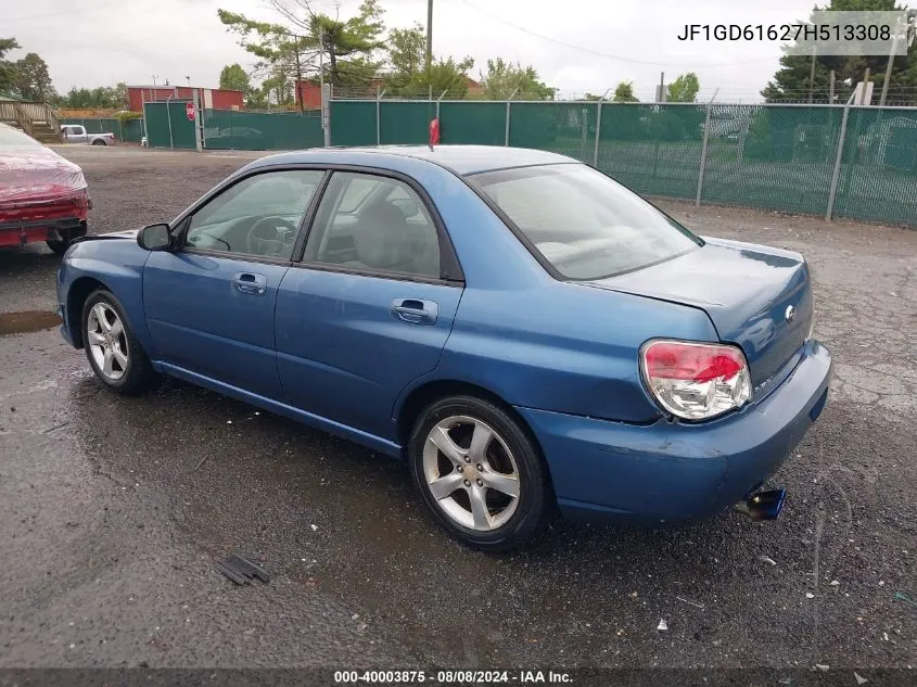 2007 Subaru Impreza 2.5I VIN: JF1GD61627H513308 Lot: 40003875