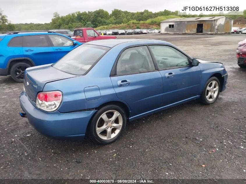 2007 Subaru Impreza 2.5I VIN: JF1GD61627H513308 Lot: 40003875