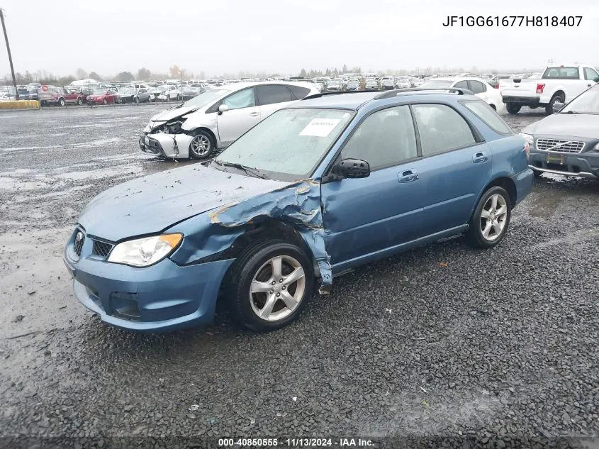 2007 Subaru Impreza 2.5I VIN: JF1GG61677H818407 Lot: 40850555