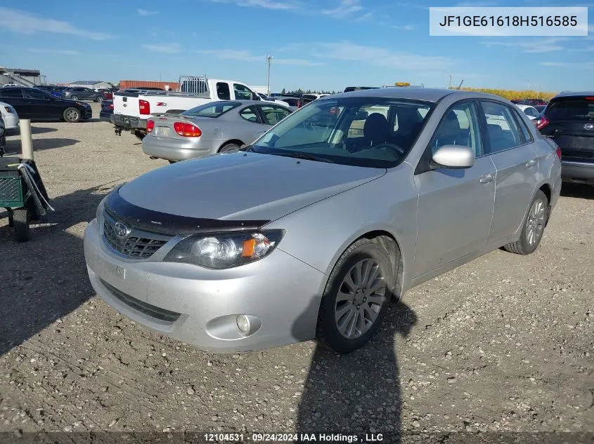 2008 Subaru Impreza VIN: JF1GE61618H516585 Lot: 12104531