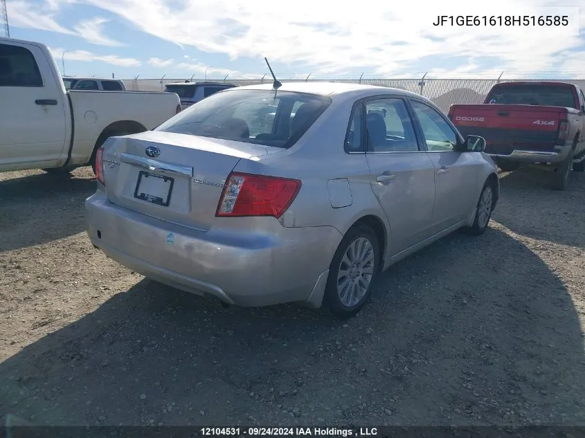 2008 Subaru Impreza VIN: JF1GE61618H516585 Lot: 12104531