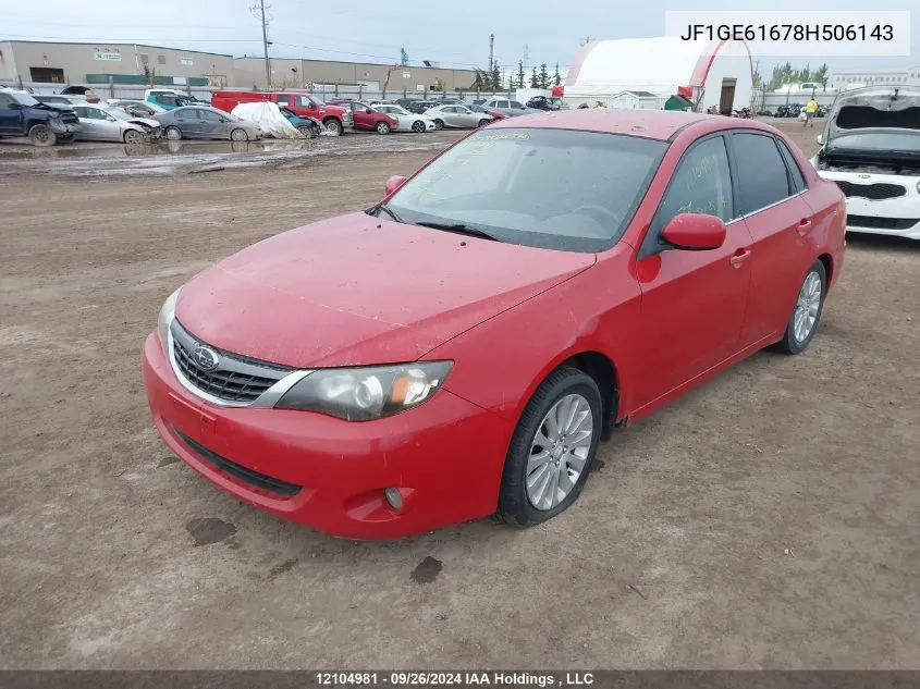 2008 Subaru Impreza VIN: JF1GE61678H506143 Lot: 12104981