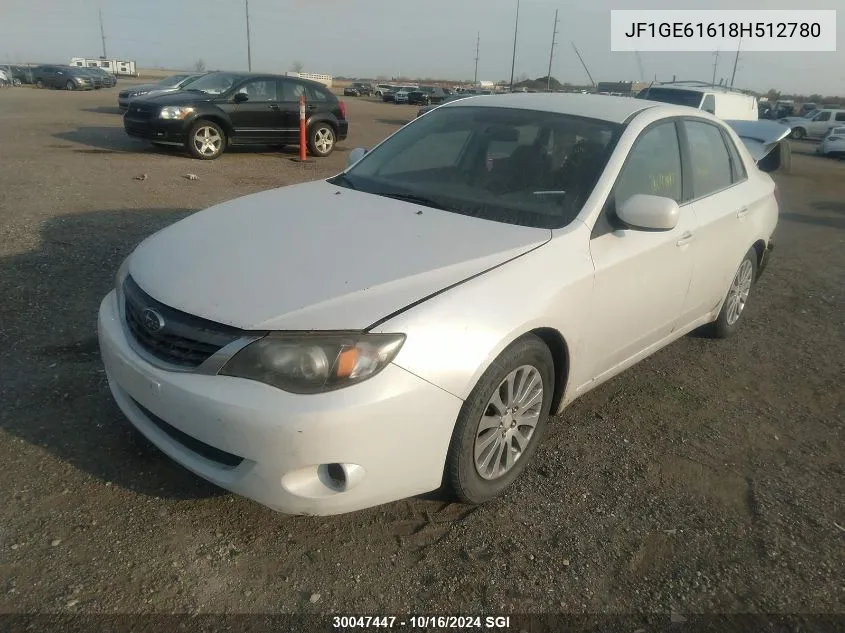 2008 Subaru Impreza 2.5I VIN: JF1GE61618H512780 Lot: 30047447