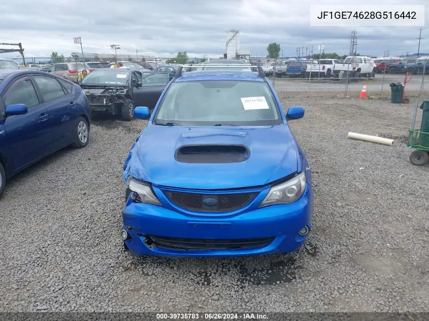 2008 Subaru Impreza Wrx VIN: JF1GE74628G516442 Lot: 39735783