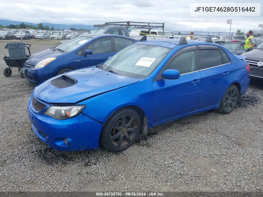 2008 Subaru Impreza Wrx VIN: JF1GE74628G516442 Lot: 39735783