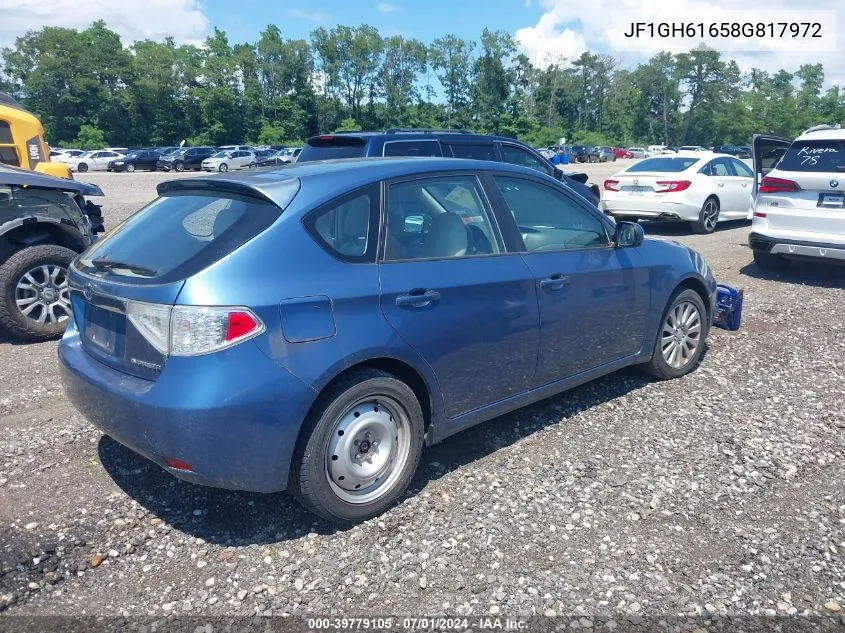 2008 Subaru Impreza 2.5I VIN: JF1GH61658G817972 Lot: 39779105