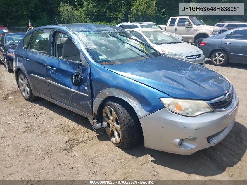 2008 Subaru Impreza Outback Sport VIN: JF1GH63648H838061 Lot: 39801825