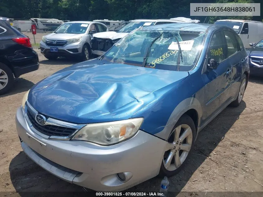 2008 Subaru Impreza Outback Sport VIN: JF1GH63648H838061 Lot: 39801825