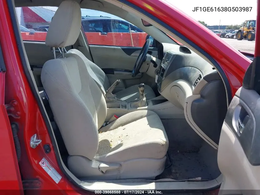 JF1GE61638G503987 2008 Subaru Impreza 2.5I