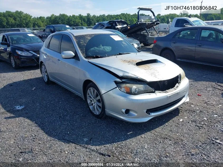 JF1GH74618G806842 2008 Subaru Impreza Wrx