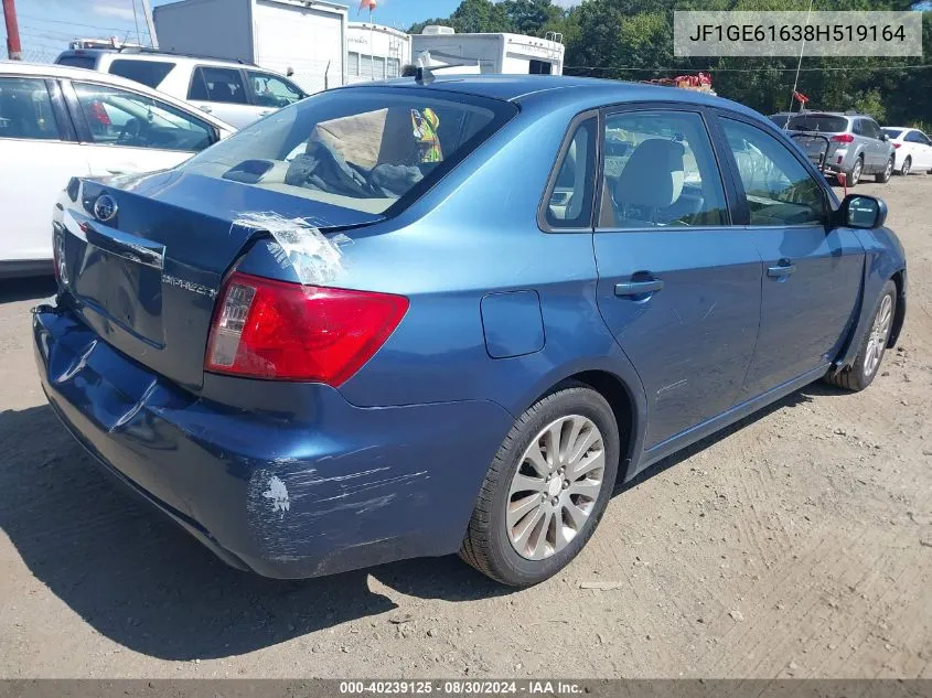 2008 Subaru Impreza 2.5I VIN: JF1GE61638H519164 Lot: 40239125