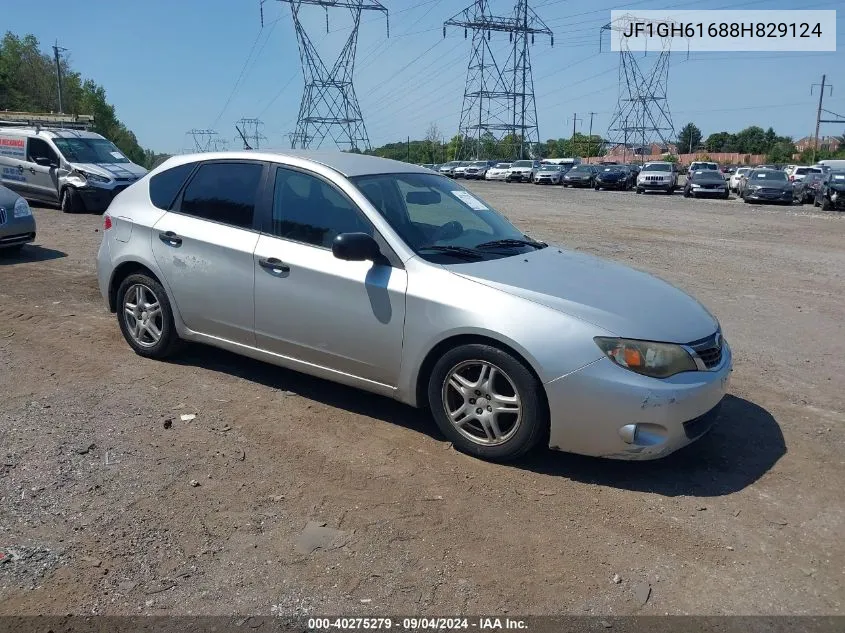 2008 Subaru Impreza 2.5I VIN: JF1GH61688H829124 Lot: 40275279