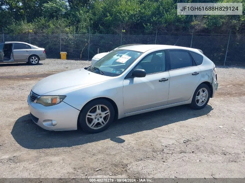 2008 Subaru Impreza 2.5I VIN: JF1GH61688H829124 Lot: 40275279