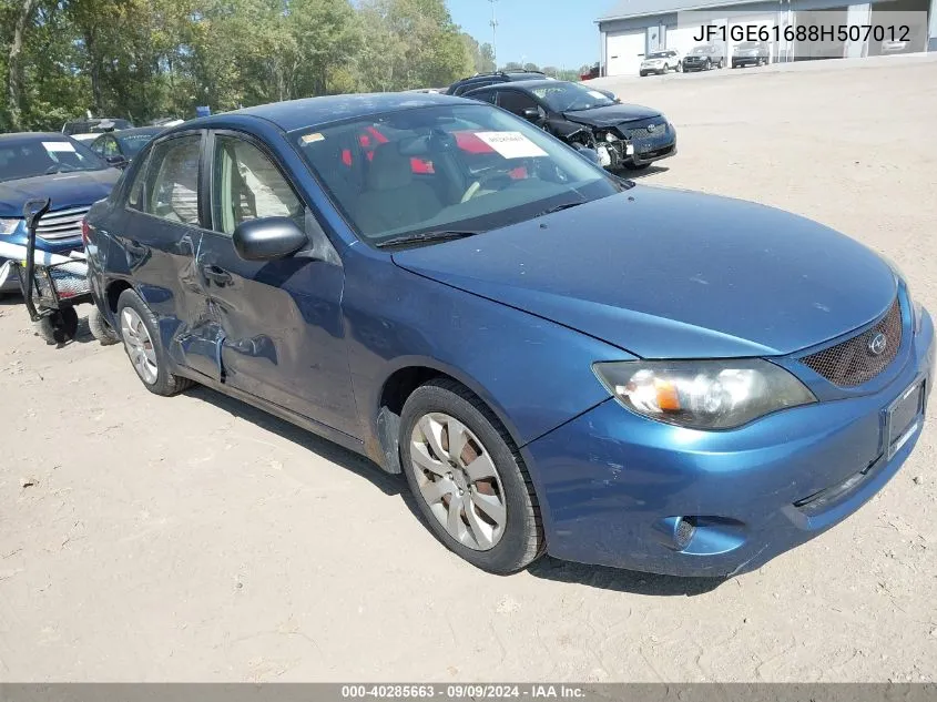 2008 Subaru Impreza 2.5I VIN: JF1GE61688H507012 Lot: 40285663